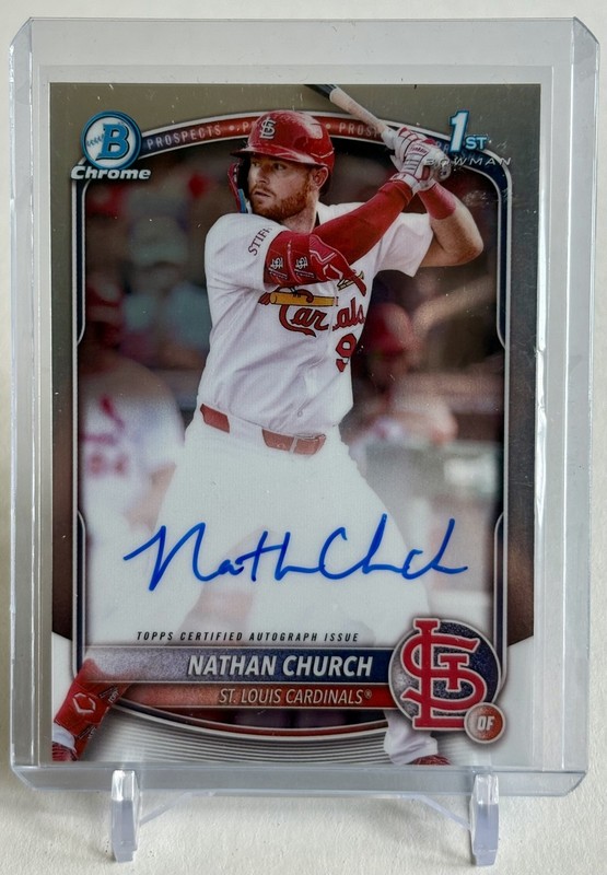 2025 Bowman Chrome - Prospect Autographs Nathan Church 1st Auto