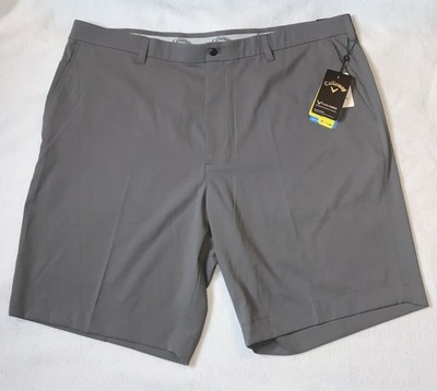 Callaway Men Stretch Flex Fabric Opti-Dri Quiet Shade Grey UPF 50 Shorts Sz 46B