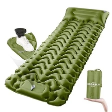 Sleeping Pad, Ultralight Inflatable Sleeping Pad for Camping, Built-in Pump, 