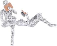 Home Decor Thinker Statue Pulp Reading Women Aesthetic Bookworms Abstract... 