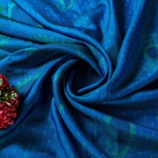 Sanskriti Vintage Blue Pure Silk Saree Pocham...