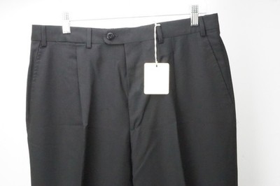Zanella Sartoriale Chris 100% Wool Black Mens Pants Trousers Sz 50 EU NEW