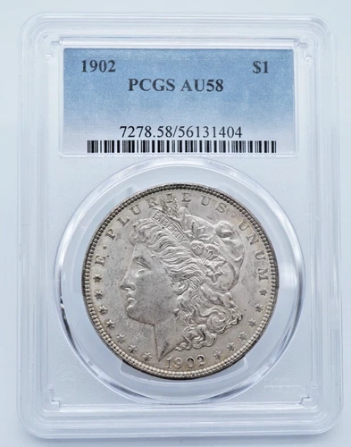 1902-P Morgan Silver Dollar PCGS AU58 - T256