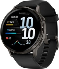 Garmin Venu 4 Smartwatch 45mm Schwarz/Schiefergrau Silikon-Armband