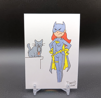 #ad Original BATGIRL Cartoon Artist Sketch Card 1 1 David Icon PSC ATC DC Comics $19.99