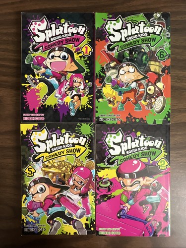 Splatoon Manga Lot of 4 Volumes 1 2 5 6 VIZ Media Sankichi Hinodeya Squid Kids - Picture 1 of 14
