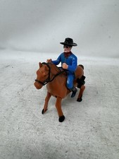 Vintage 1960's Western Hard Plastic Hong Kong Cowboy and Horse