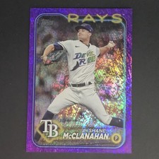 2024 Topps 578 Shane McClanahan Rays Purple Foil /799+Gold /2024+Refractor+ Base