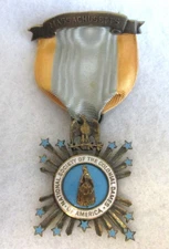 National Society of Colonial Dames of America medal, Type 3, Named & Dated 1940