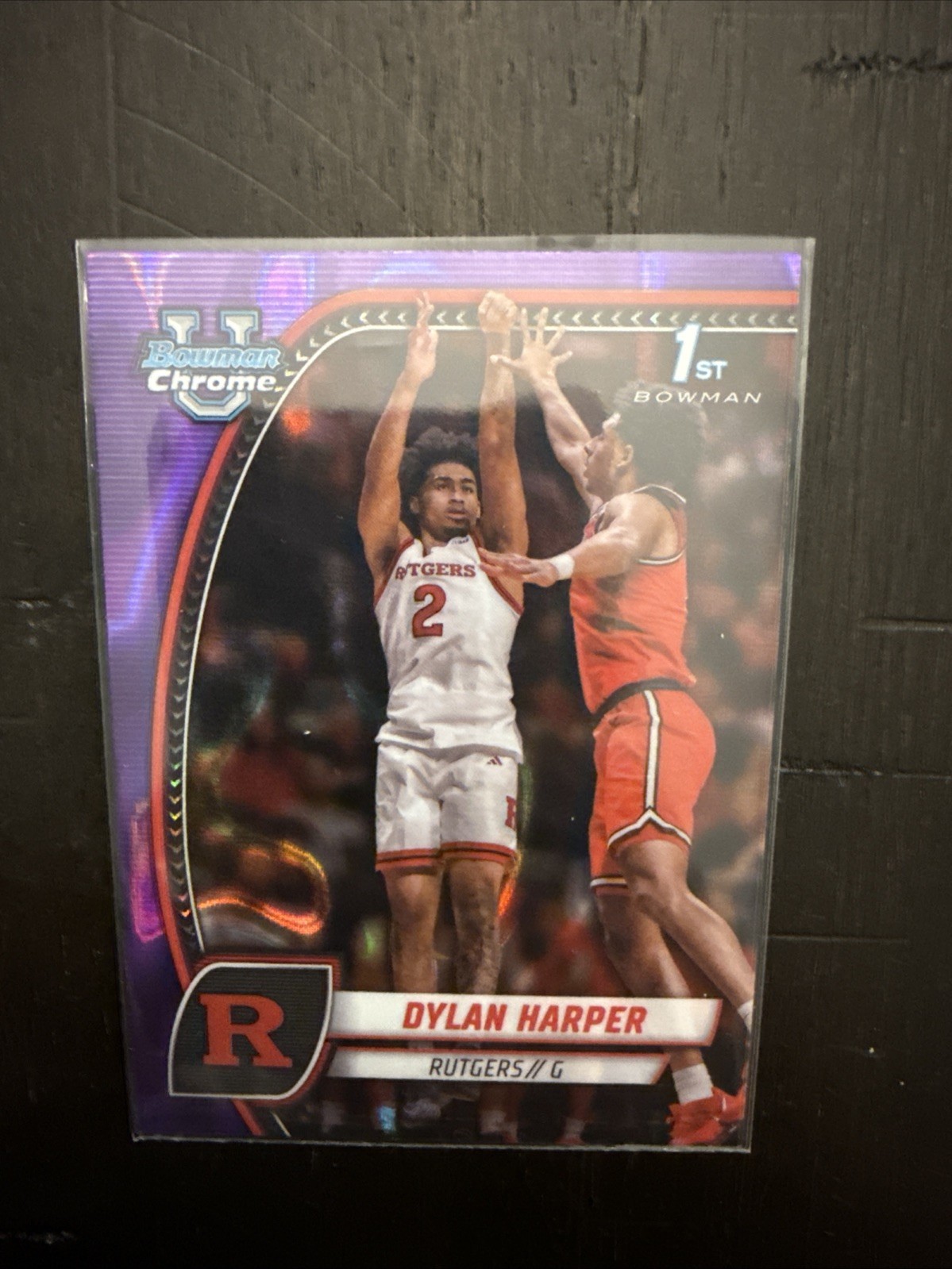 2024 Bowman University Chrome Dylan Harper #22 Purple Lava Refractor- Raw