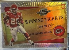 2020 Optic Contenders Clyde Edwards-Helaire Winning Tickets Insert Silver Chiefs