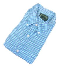 Scandia Woods Shirt Mens M Button up Plaid Pocket Pleated