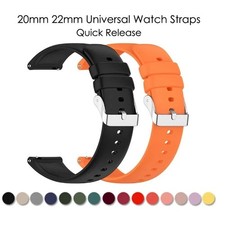 20/22mm Silicone Watch Strap Universal Wristband Smartwatch Replacement Band