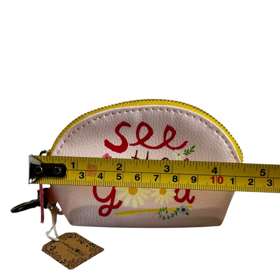 Monedero Natural Life See The Good rosa bolsa con cremallera imitación cuero nuevo Foto 4 de 4