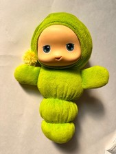 Hasbro Playskool Glo Worm Lullaby 2009 Glow Worm 10" Green plush Light Up Muic