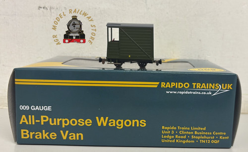 Rapido 990805 Single Veranda Brake Van - Plain Green No.11 - Spur Oo9 | Condition: New