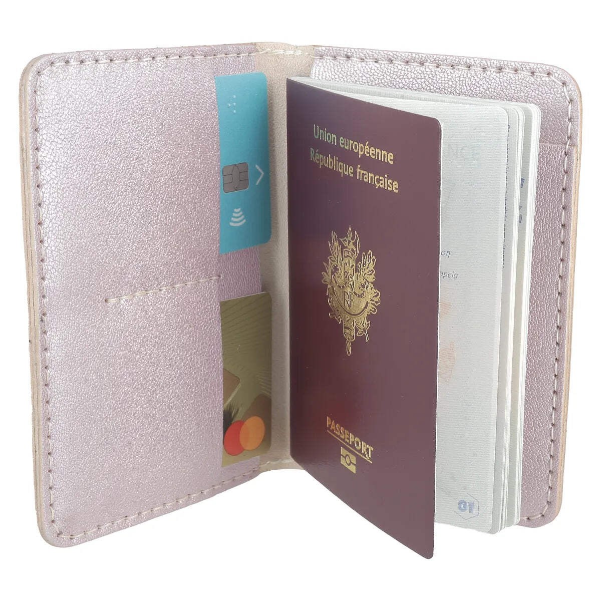 Kit DIY Porte-passeport cuir Nacré pour organiser et protéger ses papiers