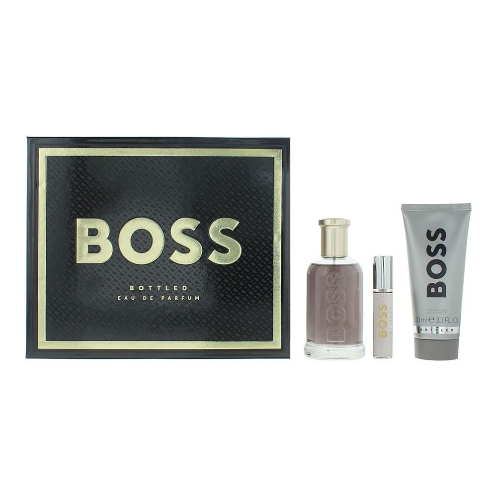 Hugo Boss Bottled EDP 100ml, Eau de Parfum 10ml + Shower Gel 100ml Gift Set Him