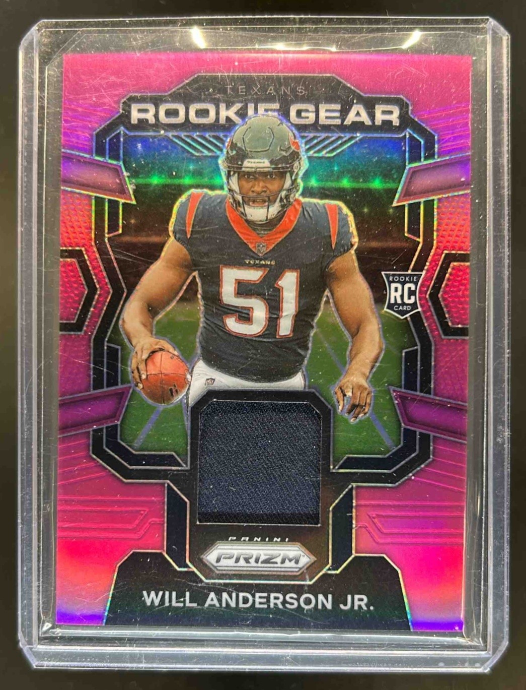 2023 Prizm Will Anderson Jr. Rookie Gear RC Jersey Pink #RG-WA Texans