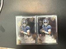 TWO CARDS: Topps Chrome NFL Fortune15 2025 Jaxson Dart Rookie Card Lot (2 Cards)