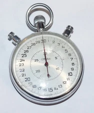Vintage Soviet Chronometer Stopwatch SLAVA Mechanical Timer Works