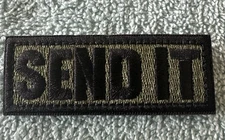 SEND IT 1x3 Embroidered Morale Patch Hook Backing Brand New