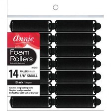 Annie Foam Hair Rollers 5/8 Inch Small, 14 Count 1 Pack of 14 , Black