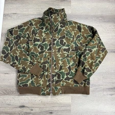 Vintage WOOLRICH Jacket XL 100% Wool Made in USA Frogskin Camo 60’s Hunting