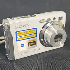 Sony Cyber-shot DSC-W80 Digital Camera White 7.2 MP 3x Optical Zoom Tested Works