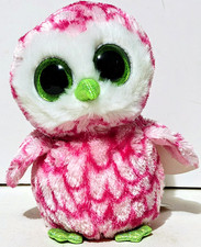 Ty Beanie Boos - Bubbly - 6" Owl Plush - Glitter Eyes - Claire's - Tag - 2014