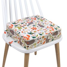 Toddler Booster Seat Dining, Cartoon Canvas Washable 2 Straps Safety Buckle K...