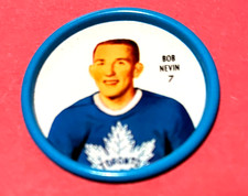 1962-63  Shirriff Salada Coin #7 Bobby Nevin TORONTO MAPLE LEAFS