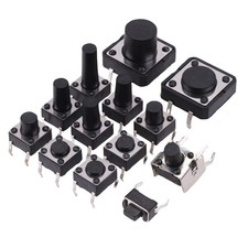 Momentary Tactile Switch Push Button PCB Mount Miniature 6x6mm 12x12mm