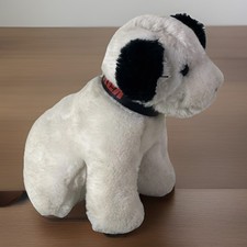 RCA Chipper Dog Stuffed Animal Toy Plush Puppy Advertising Black White 6  