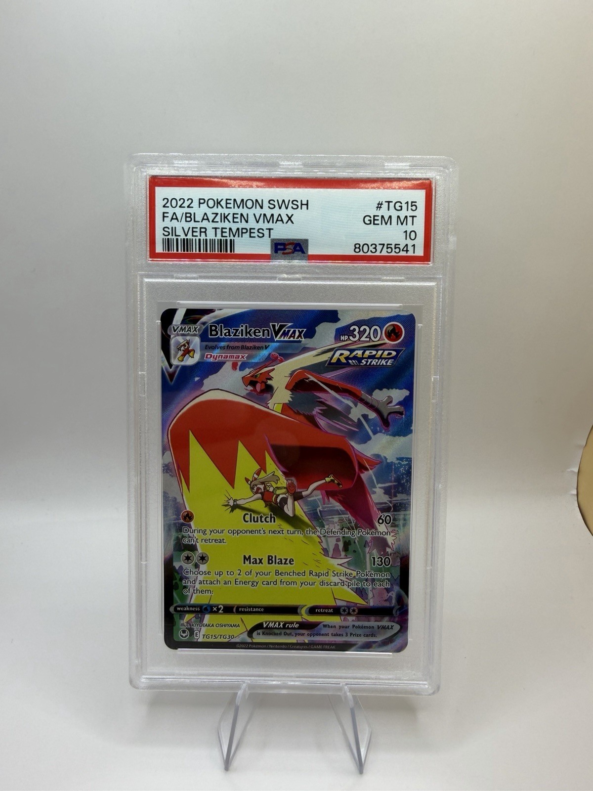 Blaziken Vmax TG15/TG30 Trainer Gallery Silver Tempest Pokemon English PSA 10