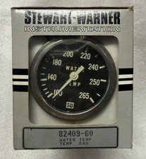 Vintage Stewart Warner Sw Water Temperature Temp Gauge -new Vintage Stewart Warner Sw Water Temperature Temp Gauge -new