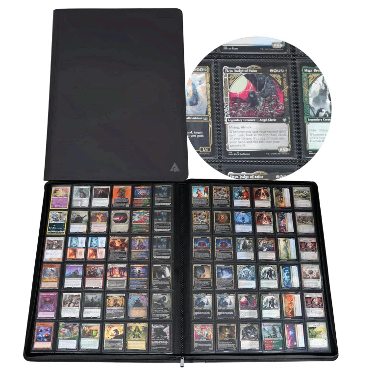 Album Para Cartas Figuritas De Coleccion 720 Bolsillos Negro