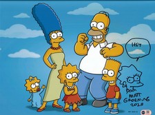 MATT GROENING SIGNED THE SIMPSONS 16x12 PHOTO (ACG CERT AG16600)