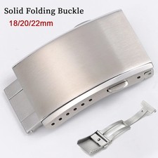 18/20/22mm 316L Stainless Steel Watch Clasp Adjustable Folding Buckle Metal