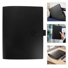 Index Card Organizer Binder Black Plastic with Water Resistant Cover
