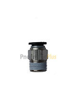 5pcs Pneumatic Push to Straight Male Round Fitting 3//16/" OD Tube x 3//8/" NPT