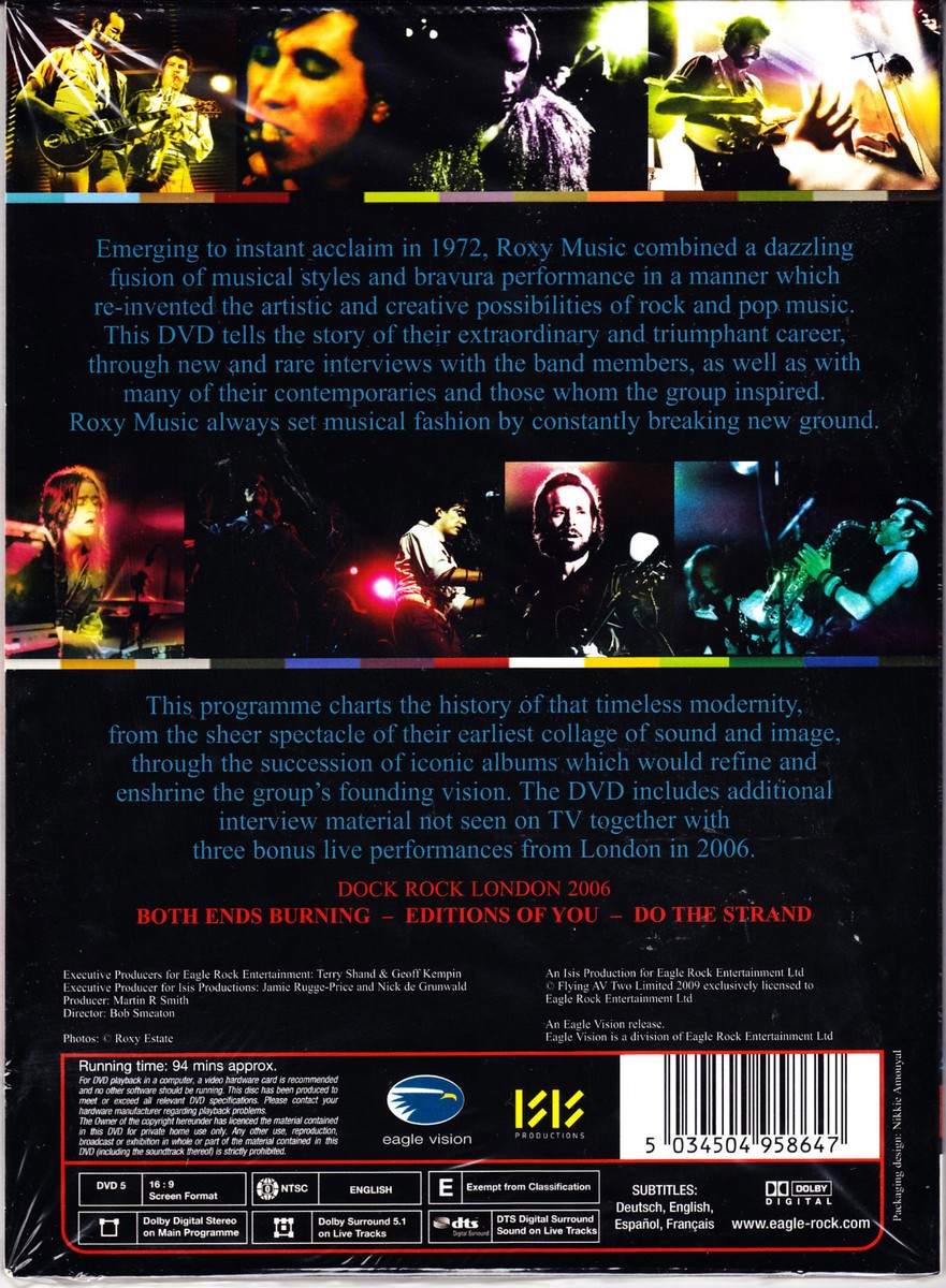 ROXY MUSIC more than this the story of roxy Digipack DVD NEU