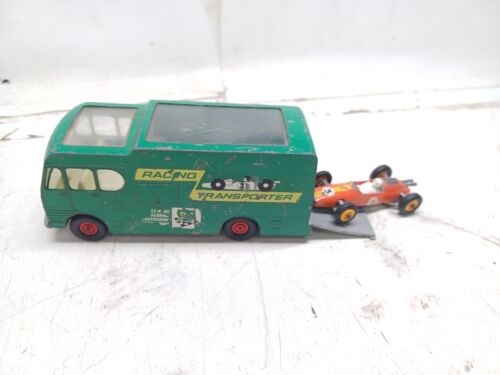 Vintage Lesney Matchbox Racing Car Transporter King Size With Car