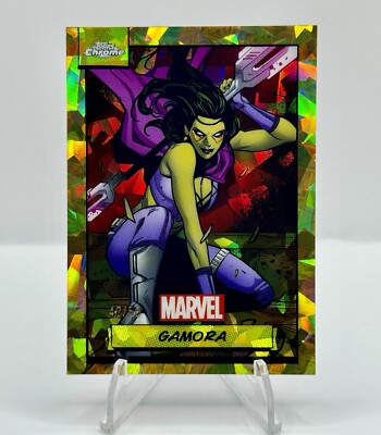 2024 Topps Chrome Marvel GAMORA Gold Sapphire #58 Guardians Galaxy Thanos /50