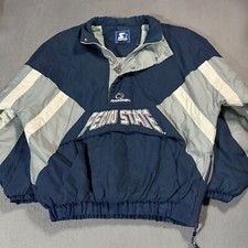 Penn State Nittany Lions Starter NCAA Vtg Half Zip Sports Puffer Jacket Coat XL