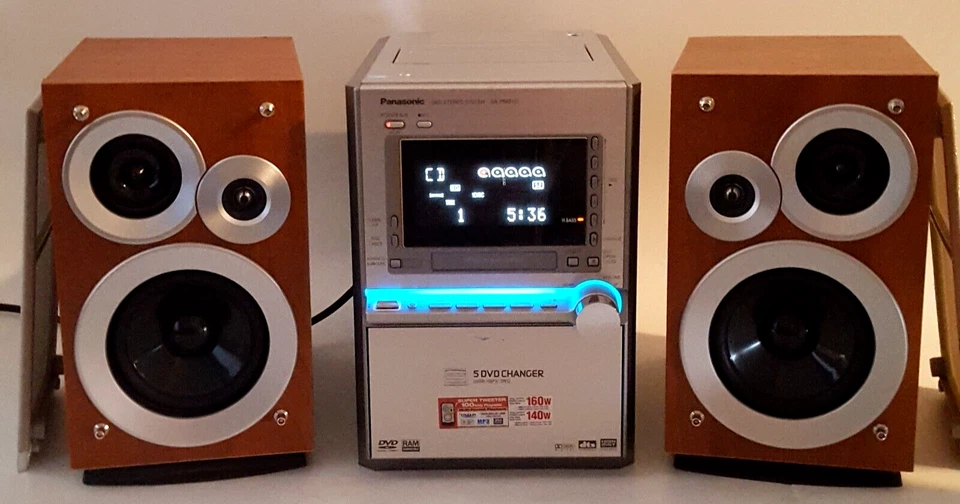 Panasonic SA-PM91D DVD Sistema Estéreo 5 Cambiador DVD/CD Sistema Híbrido Bi-Amplificador Foto 2 de 4