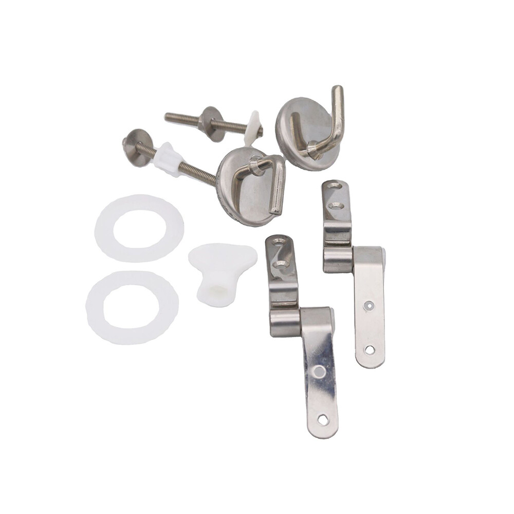 Universal Toilet Seat Hinges Set Pair with Fitting Replacement Toilet
