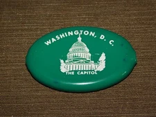 VINTAGE 3" WIDE QUIKOIN WASHINGTON D C THE CAPITOL SOUVENIR RUBBER COIN PURSE