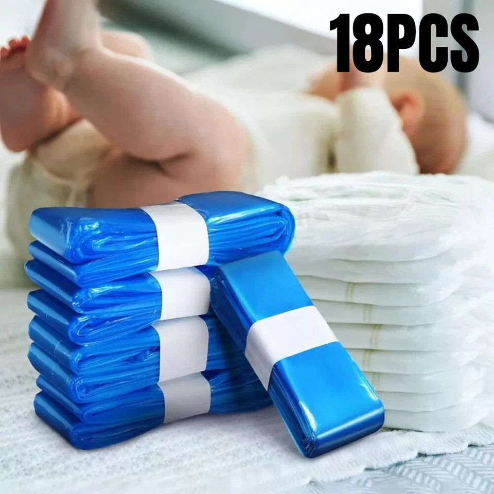 18x Nappy Bin Refills, Nappy Disposal Bags Suitable For AngelCare Twist & Click