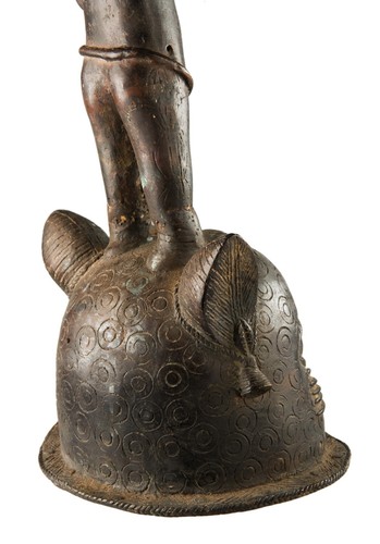 Bronze Fighter Ife Leopard 48 CM - Style Kingdom Of Benin Nigeria - 17308 - Picture 9 of 14